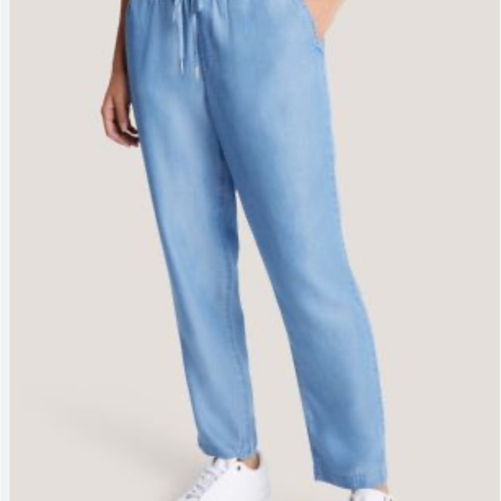 Tommy Hilfiger Chambray Denim Drawstring Jogger Pants - XS
